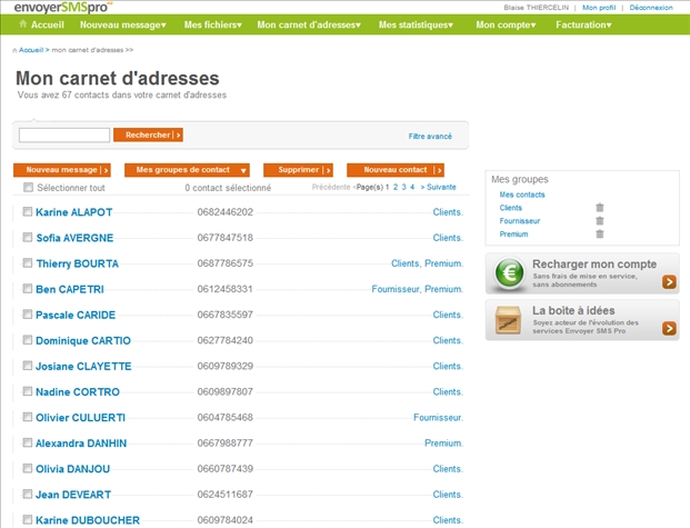 Fiche contact