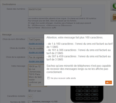 SMS longs